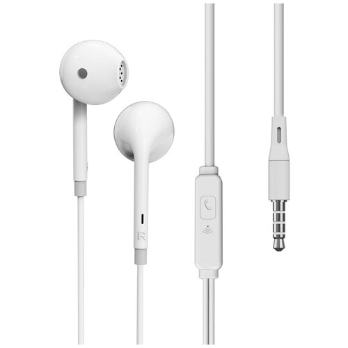 Наушники внутриканальные Earldom ET-E59 микрофон кнопка ответа регулятор громкости кабель 12м цвет белый 46700₽