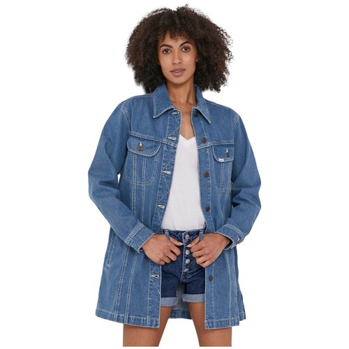 фото Куртка джинсовая lee relaxed rider jacket grey bala женщины l54bmmoj xl