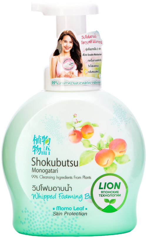 Пенка для душа Shokubutsu Momo Leafперсик, 450 мл, 535 г