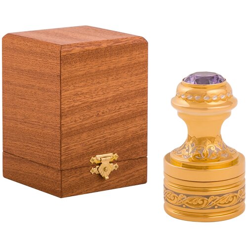 Печать подарочная большая с фианитом Богатство лаванда 19790₽