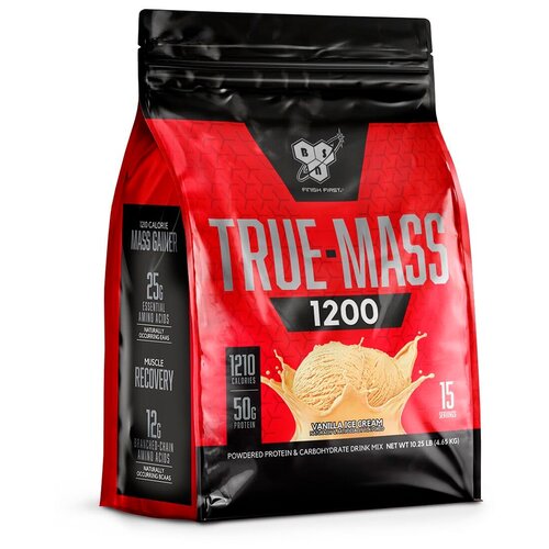 Гейнер BSN True-Mass 1200, 4700 г, ванильное мороженое гейнер bsn true mass 1200 4700 г ванильное мороженое