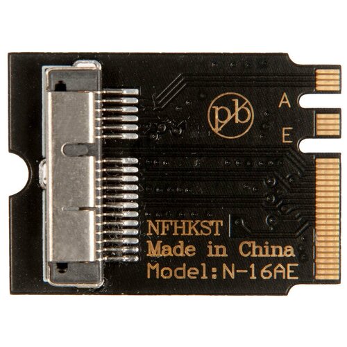 Адаптер-переходник для установки платы Wi-Fi AirPort Bluetooth (6+12 Pin) в разъем M.2 A+E Key / NFHK N-16AE адаптер переходник для установки платы wi fi airport bluetooth 6 12 pin в слот mini pcie nfhk n 9432