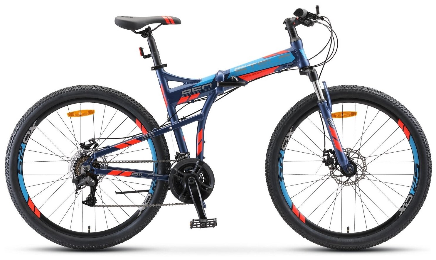 Горный (MTB) велосипед STELS Pilot 950 MD 26 V011 (2020) рама 17,5" Тёмно-синий