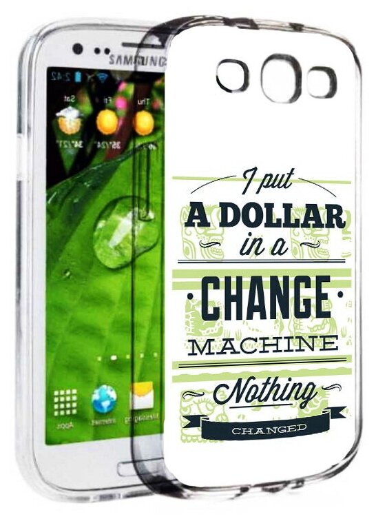 Чехол задняя-панель-накладка-бампер MyPads доллар надпись для Samsung Galaxy S3 GT-I9300/Duos GT-I9300I противоударный