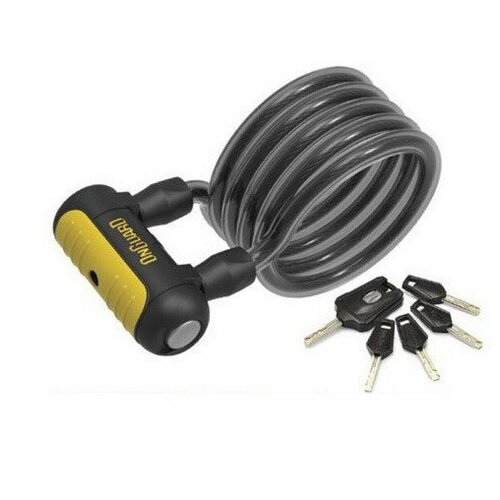фото Велозамок onguard revolver coil key 4 ключа + 1 с подсветкой трос 185см х 15мм замок x4p lck-61-29