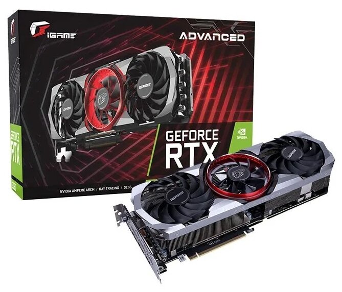 Видеокарта Colorful RTX3080 Advanced OC 12GB LHR-V GDDR6X 384bit HDMI 3xDP 596462