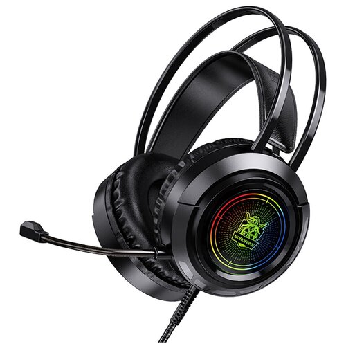 Игровые наушники с микрофоном для компьютера Bluetooth BO103 черные с подстветкой 126000₽