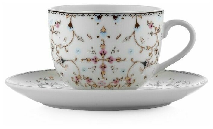 фото Чайная пара Esprado Oriente 220 мл/150 мм, твердый фарфор, ORN022BE303