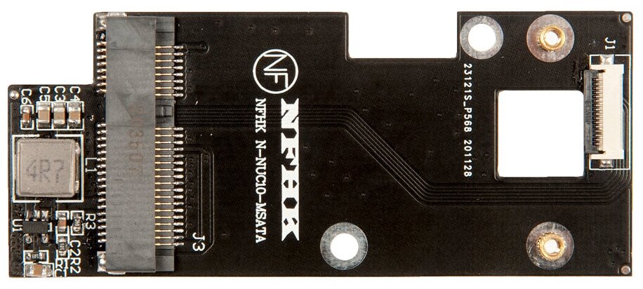 Адаптер-переходник для установки SSD mSATA в разъем Intel NUC10 / NFHK N-NUC10-MSATA