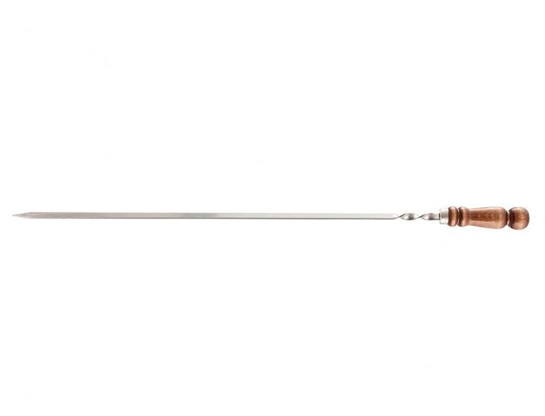 Шампур плоский, 700х10х2,5 мм, с деревянной лакир. рукояткой, нерж. сталь, Camping, PALISAD 69655 - фотография № 5