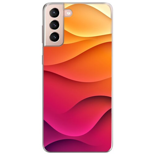 Силиконовый чехол Mcover для Samsung Galaxy S21+ с рисунком Розовые волны силиконовый чехол mcover для samsung galaxy s21 с рисунком лазурные волны