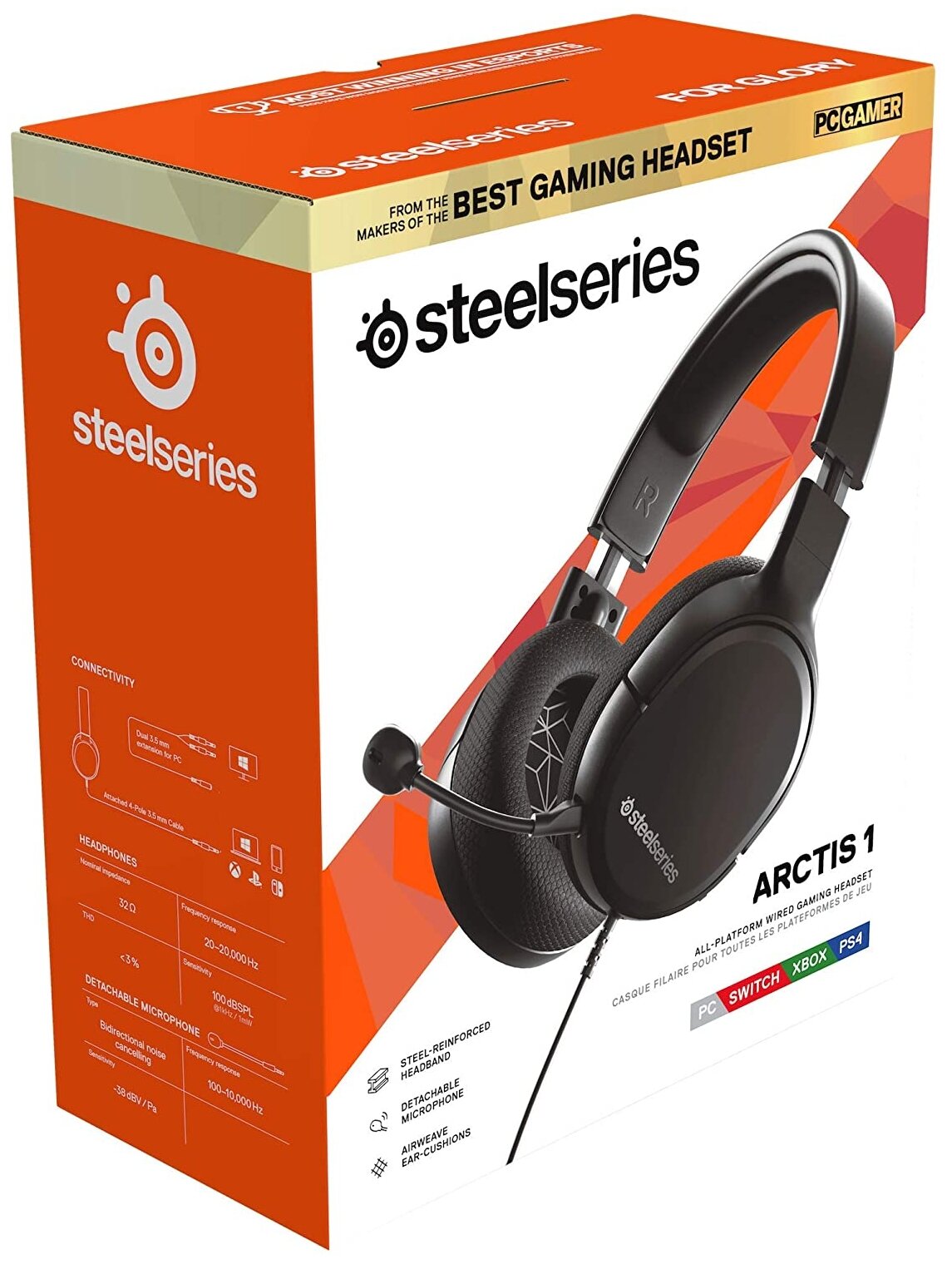 Компьютерная гарнитура SteelSeries Arctis 1, черный, для ПК, PlayStation, Xbox, Switch - фото №4