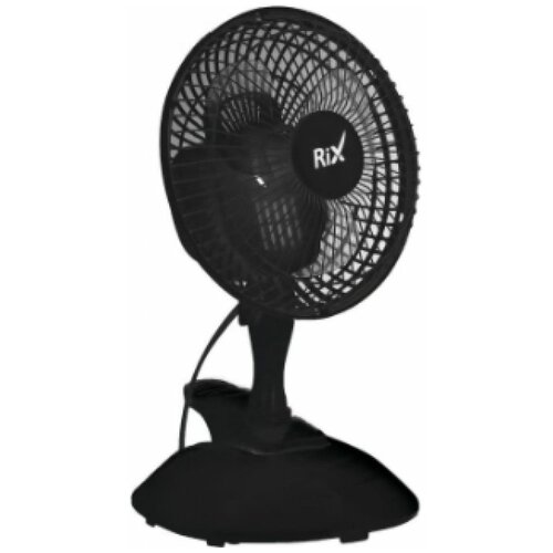 Вентилятор бытовой настольный Rix RDF-1500WB Black прищепка и основание цвет черный 15Вт 140000₽