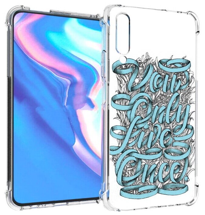 Чехол задняя-панель-накладка-бампер MyPads слова из ленты абстракция для Honor 9X Pro/Huawei Y9s/P Smart Pro 2019 противоударный