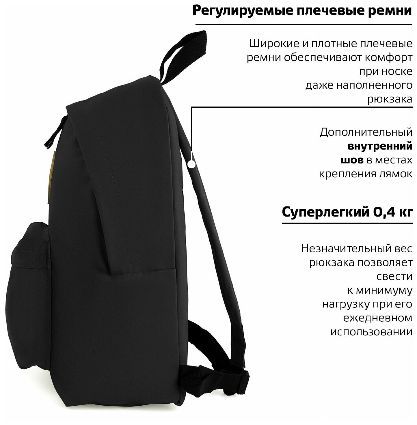 Рюкзак Brauberg 225381 Сити-формат, черный