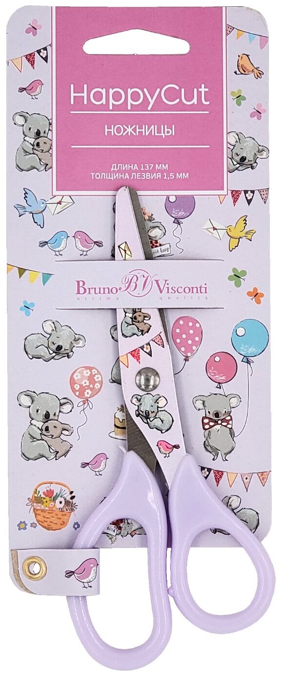 Ножницы детские Happy cut, 137 мм, в ассортименте Bruno Visconti - фото №6