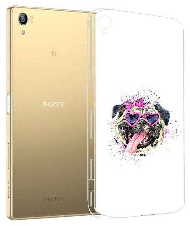 Чехол задняя-панель-накладка-бампер MyPads Веселая собака для Sony Xperia Z5 Premium/Z5 Premium Dual E6853/E6883 5.5 противоударный