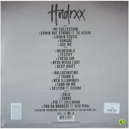 Future – HNDRXX (2 LP) виниловая пластинка клаудио монтеверди андреа габриэли джованни габриэли missa da cappella ricercar audi domine hymnum deus in nomine tuo lp