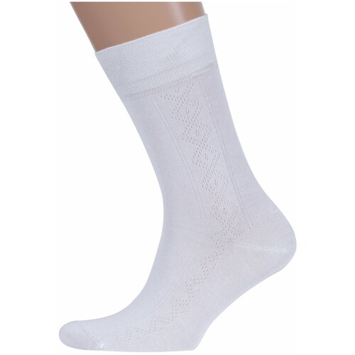 фото Мужские носки хох, 1 пара, классические, размер 25 (38-40), белый