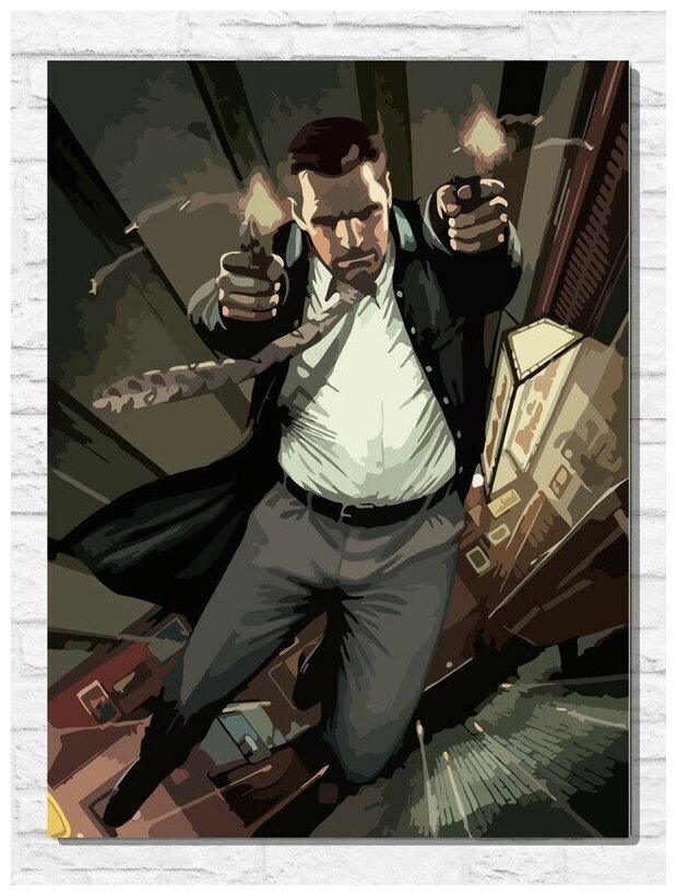 Картина по номерам на холсте игра Max Payne 3 (PS, Xbox, PC, Switch) - 9804 В 30x40
