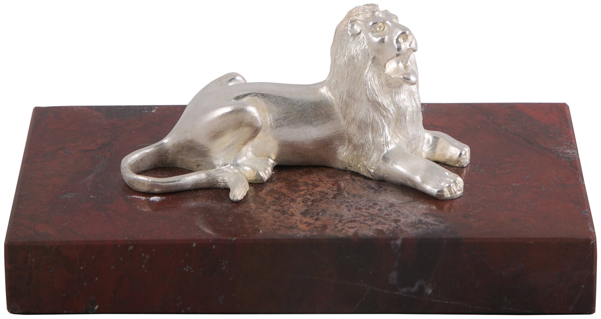 Сувенир подарочный "Лев" (подставка натуральный камень яшма) Златоуст