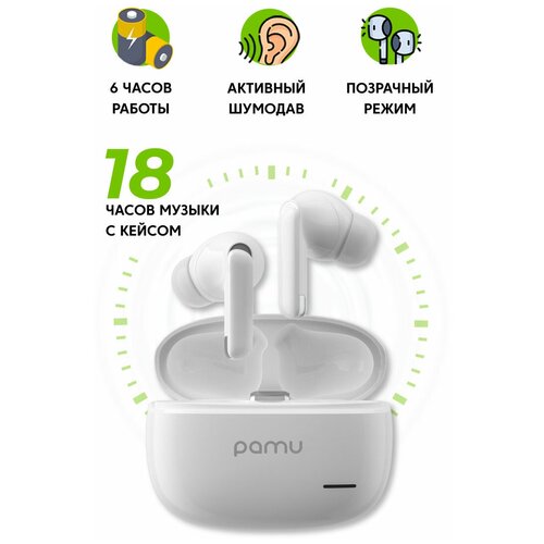 Беспроводные TWS стереонаушники Padmate PaMu S29 White 299900₽