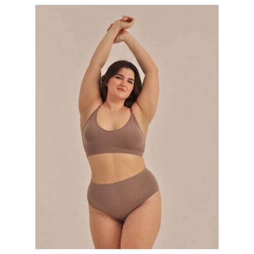 фото Трусы my, размер 54/56/3xl, коричневый