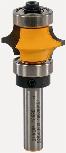 Изображение товара Фреза кромочная фигурная Энкор 10690 (Ø 25.4х13 мм; R 4.8 мм; хвостовик 8 мм)