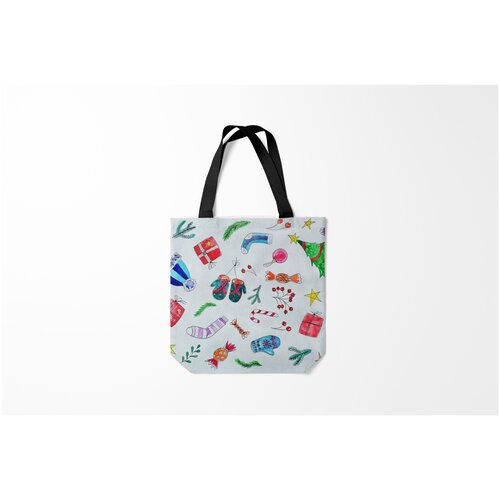 фото Сумка-шоппер / 40х40 см / тренды / разные шарики фонарики burnettie