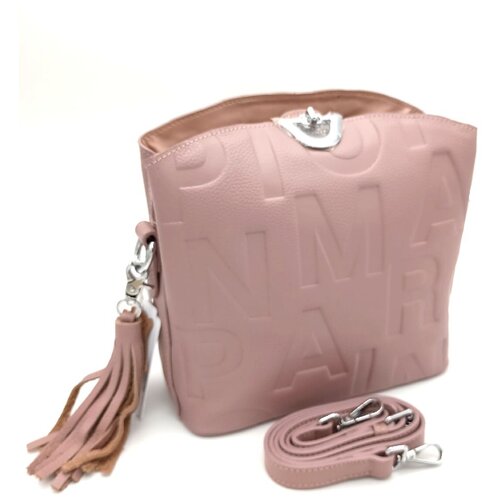 Сумка Best for Man повседневная, натуральная кожа, розовый