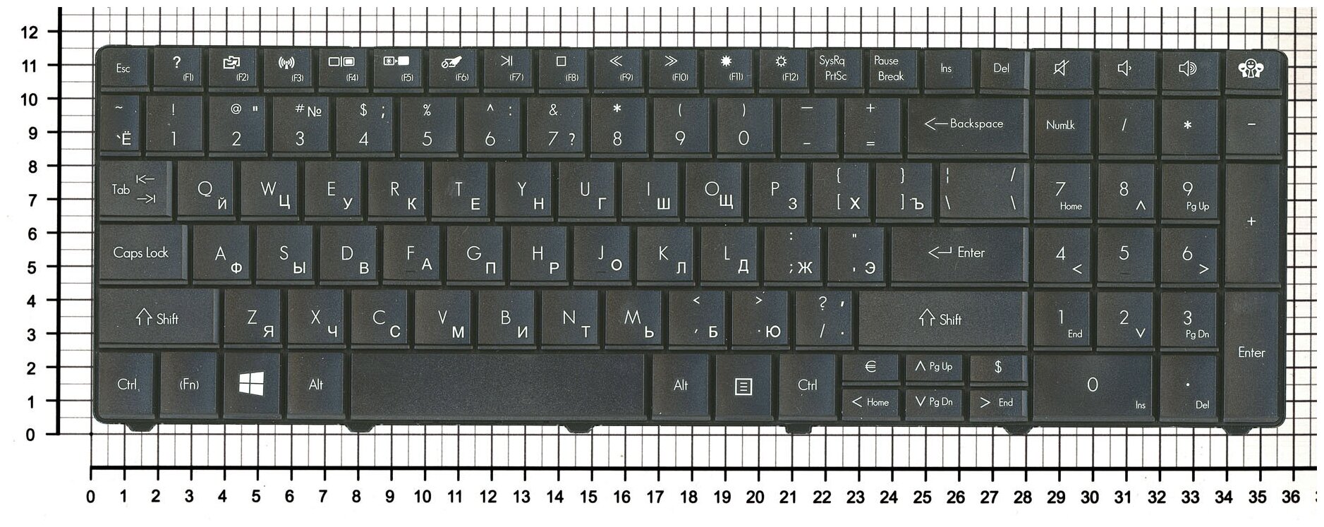 Клавиатура для ноутбука Packard Bell KBI170G189 черная версия 2