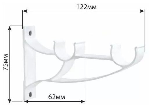 Карниз двухрядный DDA Swan, 160 см, белый - фотография № 4