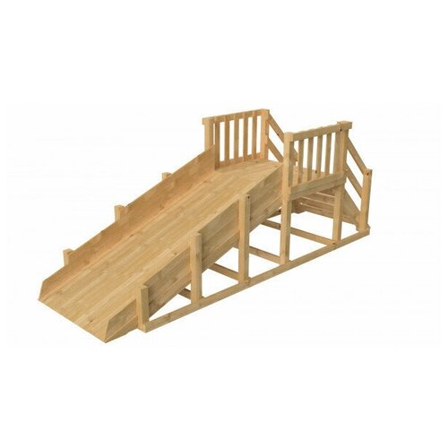 Зимняя деревянная заливная горка выше всех ледянка (без покрытия)