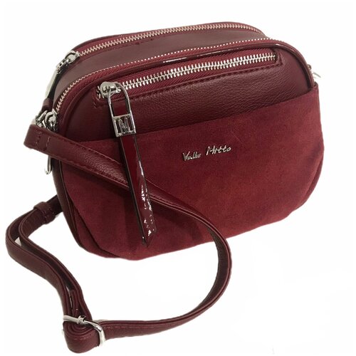 фото Сумка женская кросс-боди бордовая маленькая valle mitto