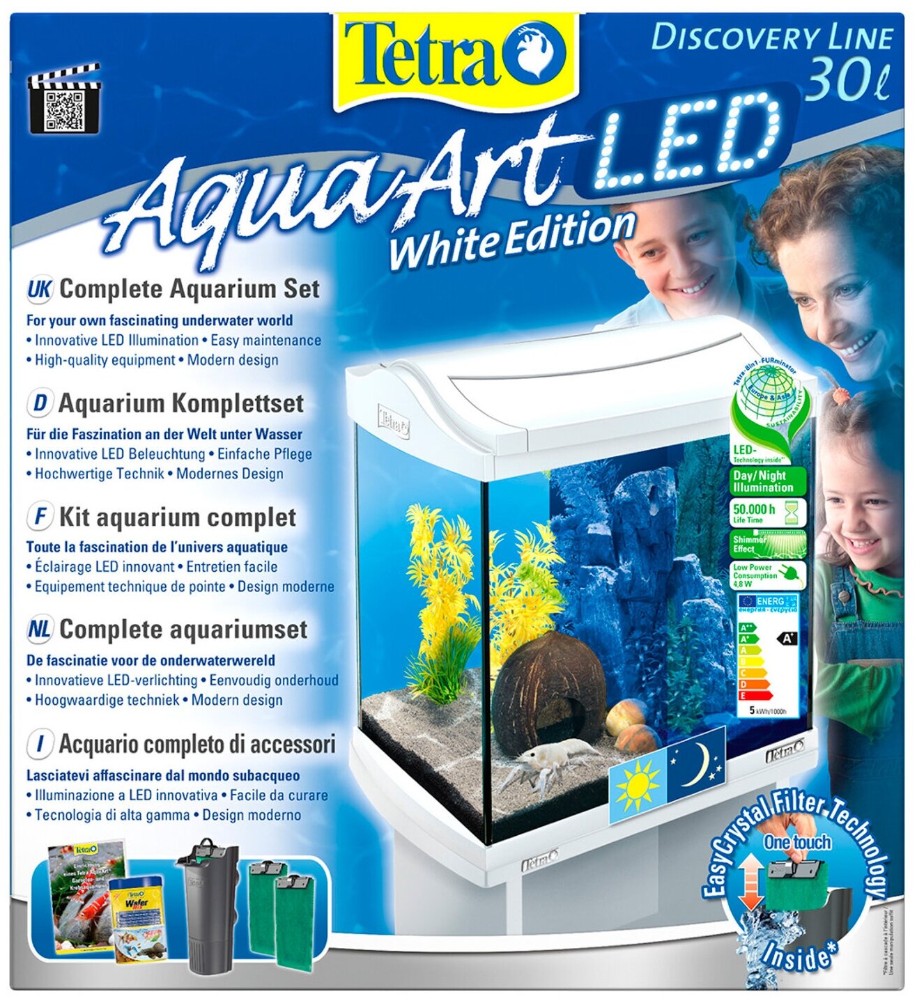 Tetra AA Discovery LED Crayfish аквариум белый 30 л