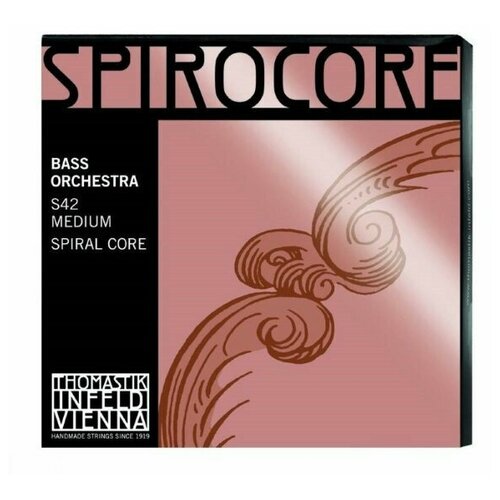 thomastik spirocore s43 комплект струн для контрабаса среднее натяжение сольный строй Струны для контрабаса THOMASTIK Spirocore Orchestra S42, 4/4