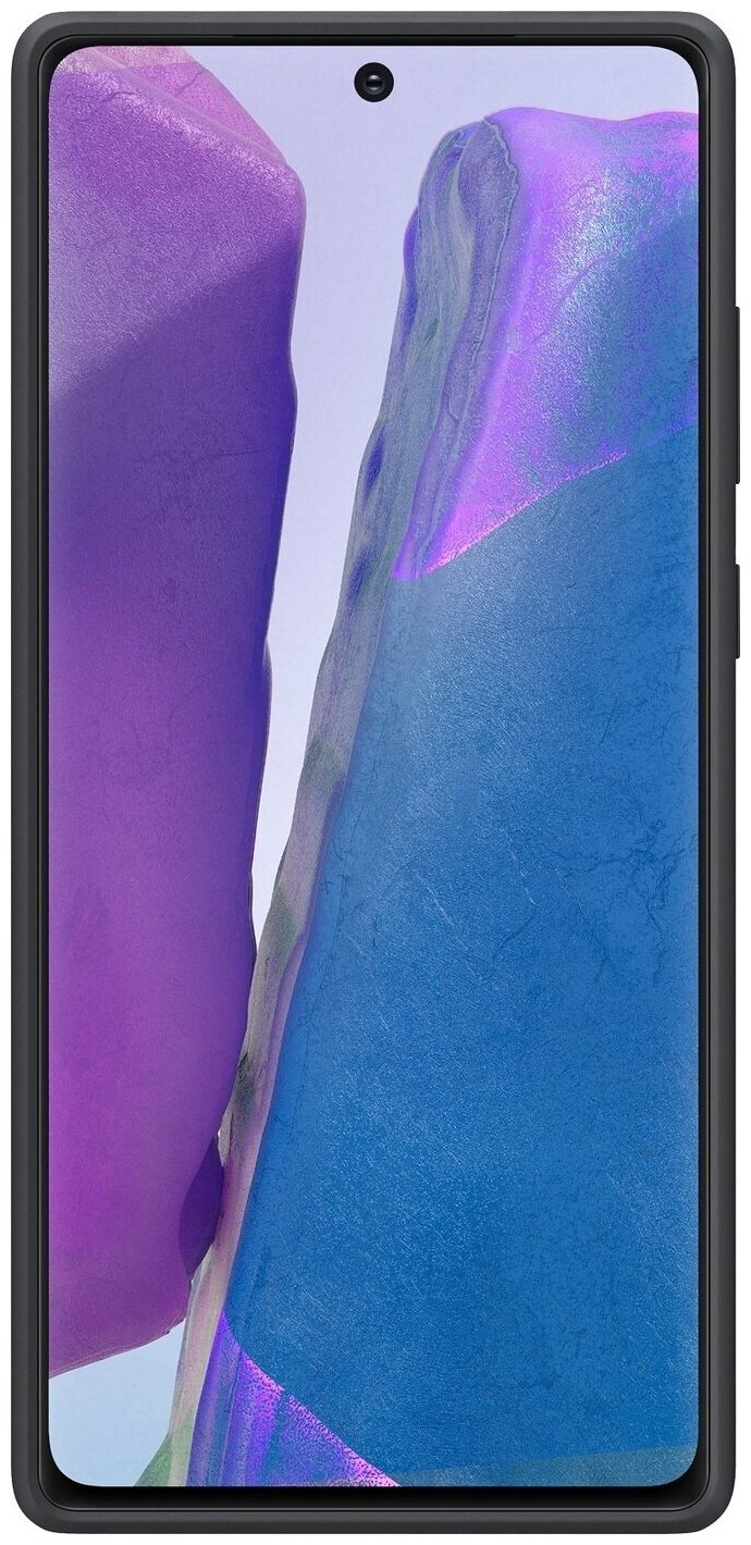 Чехол (клип-кейс) SAMSUNG Silicone Cover, для Samsung Galaxy Note 20, черный [ef-pn980tbegru] - фото №2