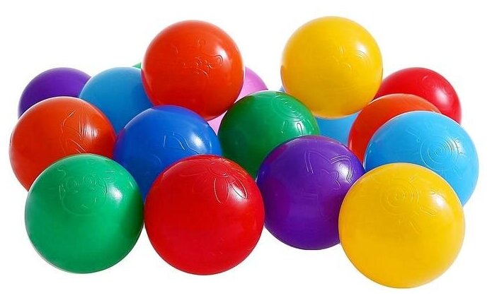 Шарики для сухого бассейна с рисунком, диаметр шара 7,5 см, набор 150 штук, разноцветные - фотография № 7