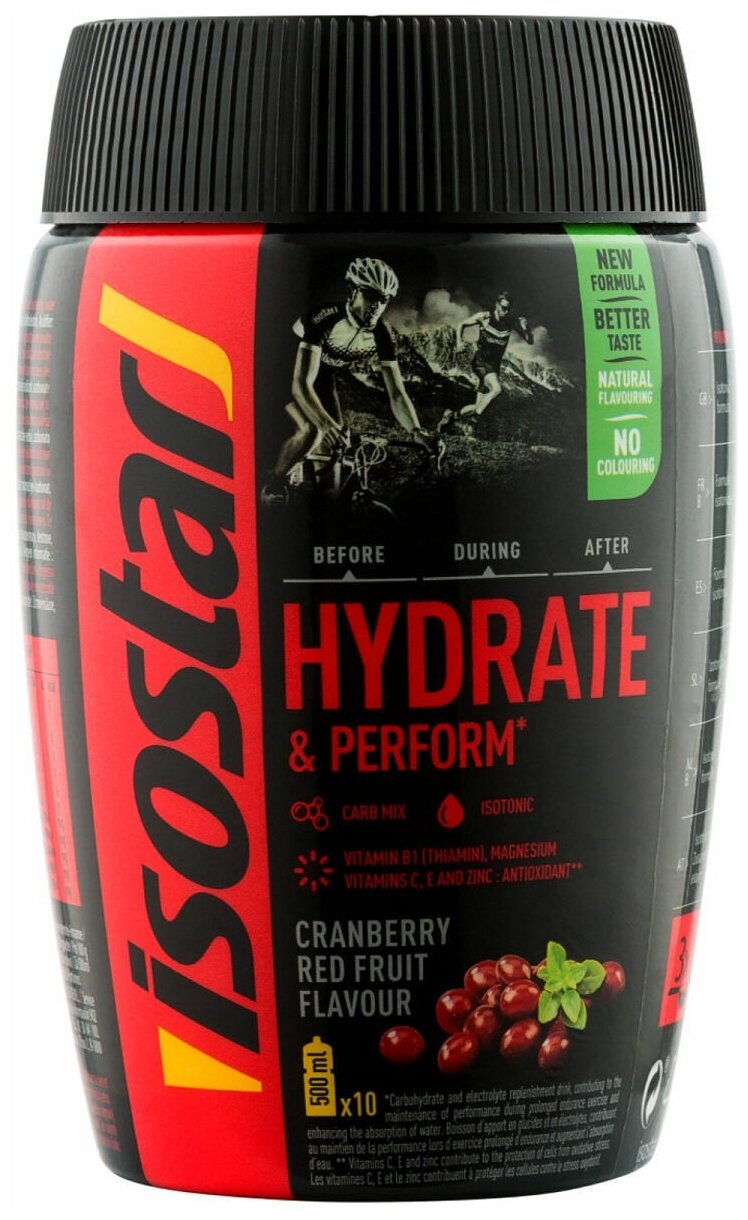 Изотонический напиток Isostar Hydrate & Perform Клюква 400 г (NS)