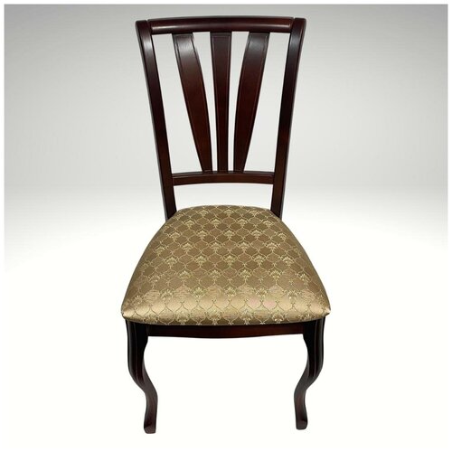 Стул деревянный с мягким сиденьем для кухни обеденного стола гостиной Венеция-М20 тон 9 тк.3/Caledonia