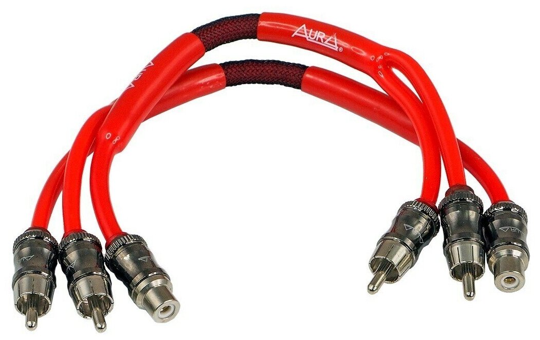 AurA RCA-CY12 MkII Y-кабель 0.2 метра, 1 мама/2 папы, 2 ШТ, бескислородная медь (OFC)