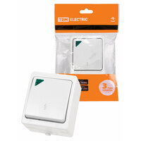 Переключатель на 2 направления 1-кл. с подсветкой открытой установки IP54 10А " Вуокса" TDM Electric   ...