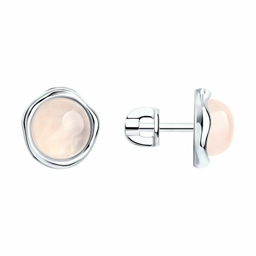 Серьги Яхонт, серебро, 925 проба, кварц