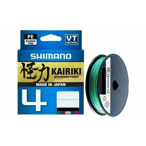 Шнур плетеный Shimano Kairiki X4 300m #1.2 (0.19mm 11.6kg) Multi C