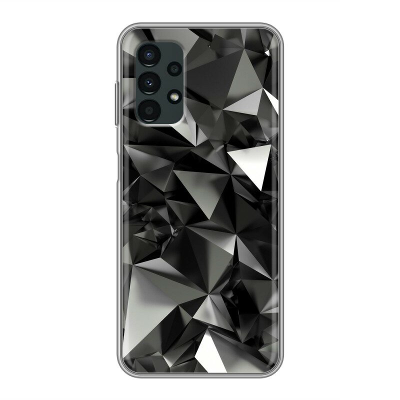 Дизайнерский силиконовый чехол для Самсунг А13 4Г / Samsung Galaxy A13 4G Черные кристаллы