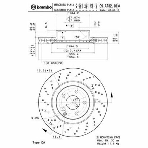 Тормозной диск Brembo - фото №2
