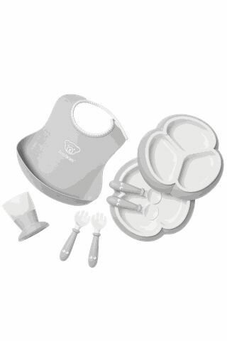 Посуда BabyBjorn Dinnerware Set 8пр Grey