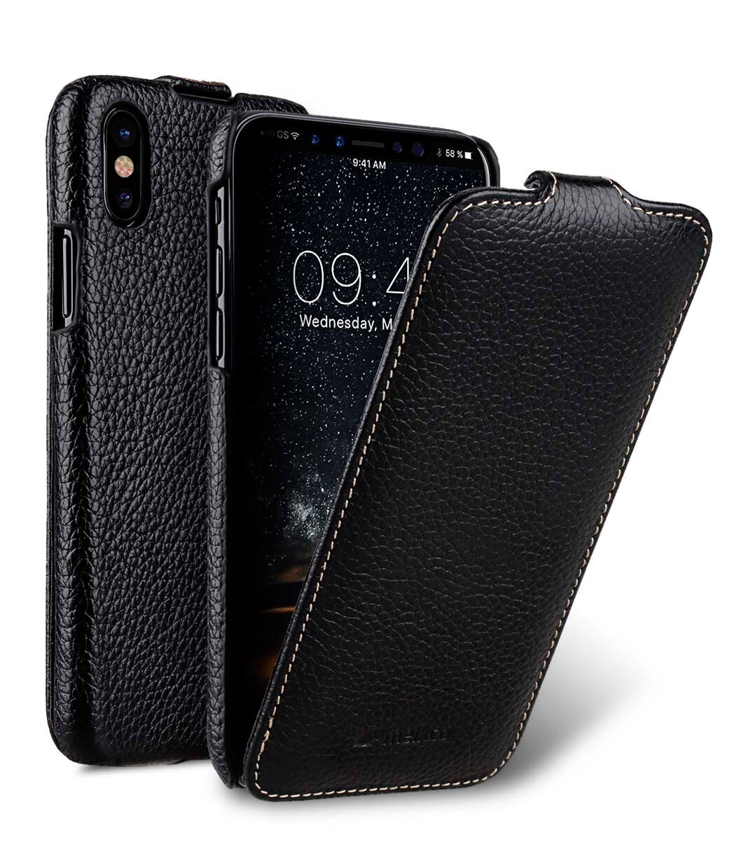 Кожаный чехол Melkco для Apple iPhone X/XS - Jacka Type - черный