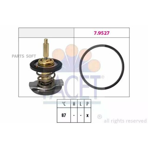 Термостат охлаждающей жидкости Facet 78807 для Daewoo Musso; Mercedes C-CLASS S202, W202, CLK A208, C208, COUPE C124 C124,