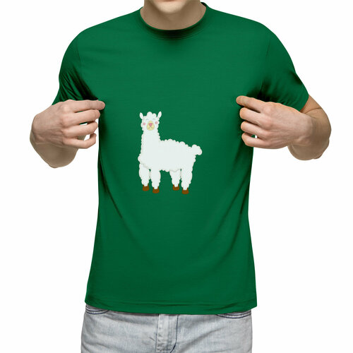 Футболка Us Basic, размер XL, зеленый мужская футболка стильная лама s белый